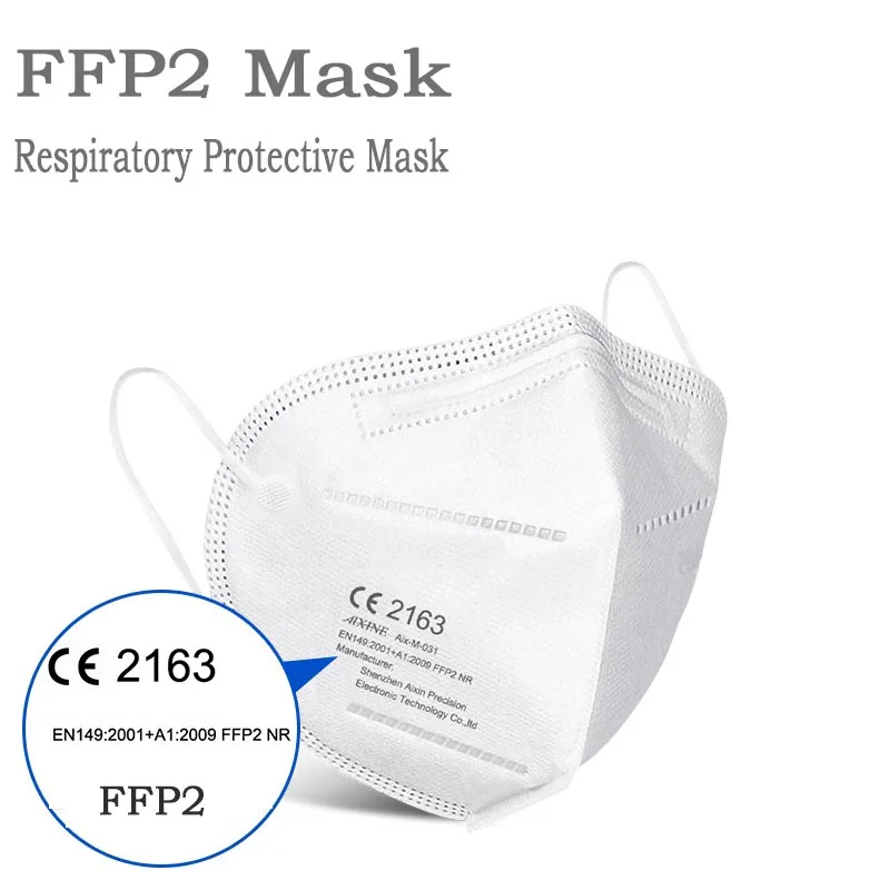 50/100 ПК одобренный гигиенические маски ffp2mask горлышком маска mondmasker ffp2reutilizable