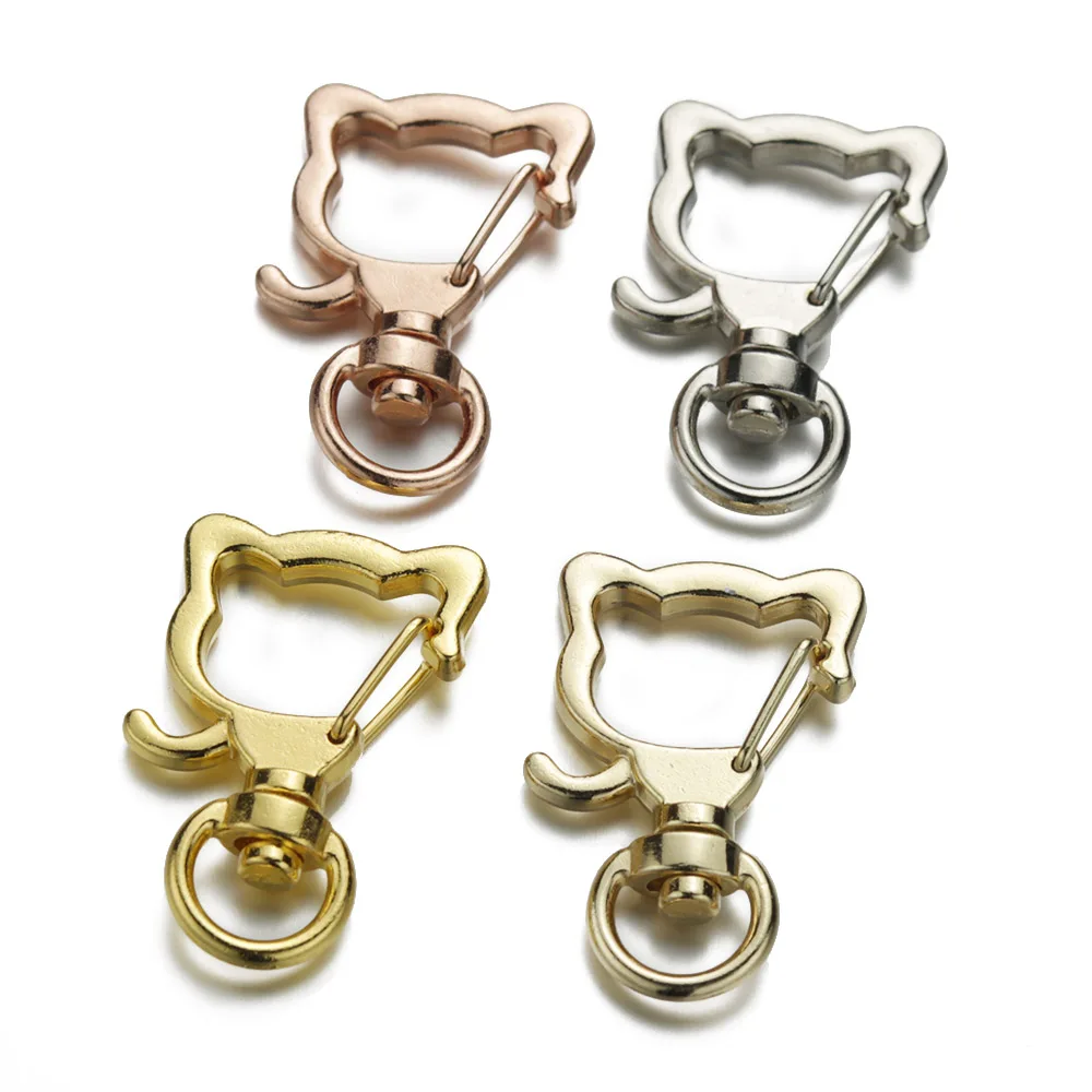 5 шт./лот брелок для ключей с милым котом Очаровательная цепочка застежкой