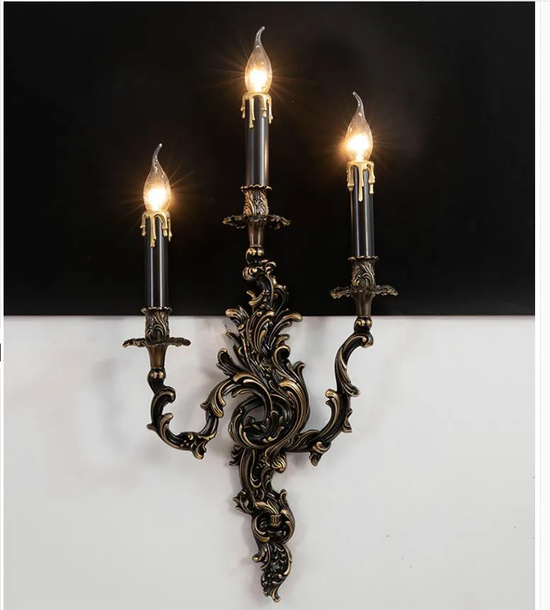 Хит продаж классический золотой Латунный настенный светильник домашний