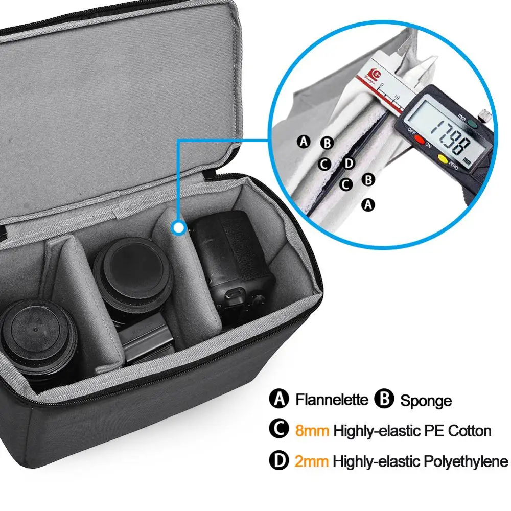 Сумка для камеры CADeN с линзами втулки сумки переноски водонепроницаемый чехол