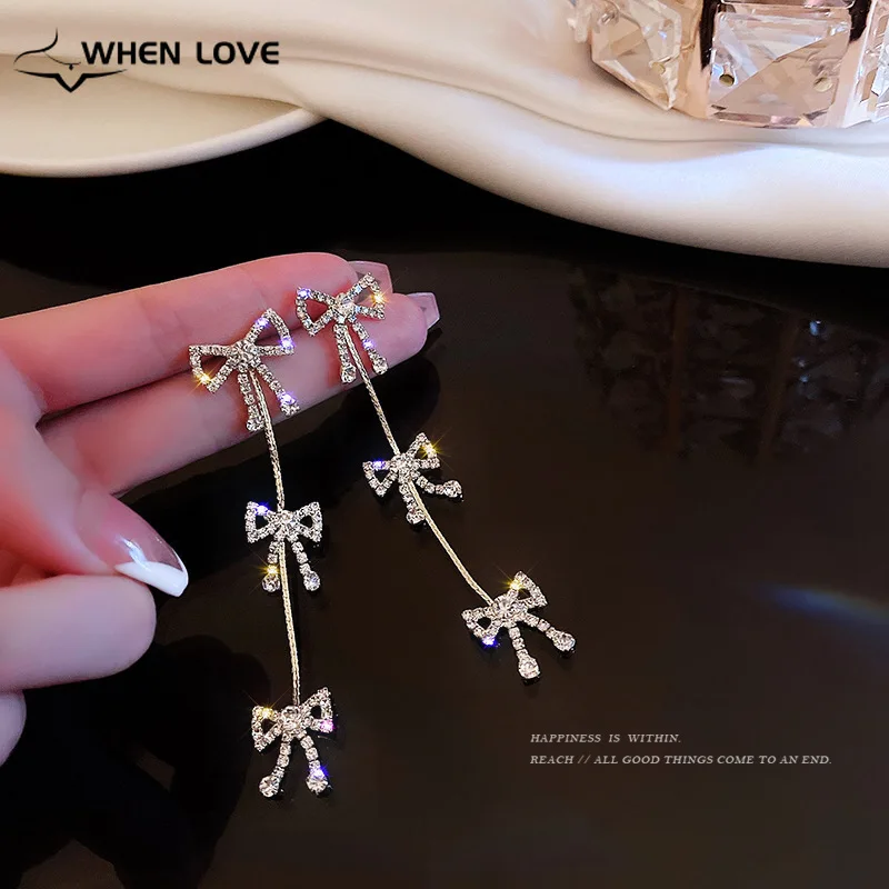 

WHENLOVE Long Tassels Women Dangle Earrings Korean Fashion Vintage Piercing Jewelry Woman Earings Gift Fine Ear Ring Accessories
