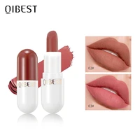 qibest matte velvet lipstick lip makeup portable long lasting waterproof lipstick nude matte cosmetics lipstick lipgloss for lip