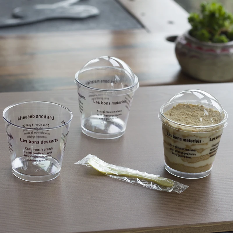 20 шт. пластиковые прозрачные чашки для мороженого и желе | Дом сад