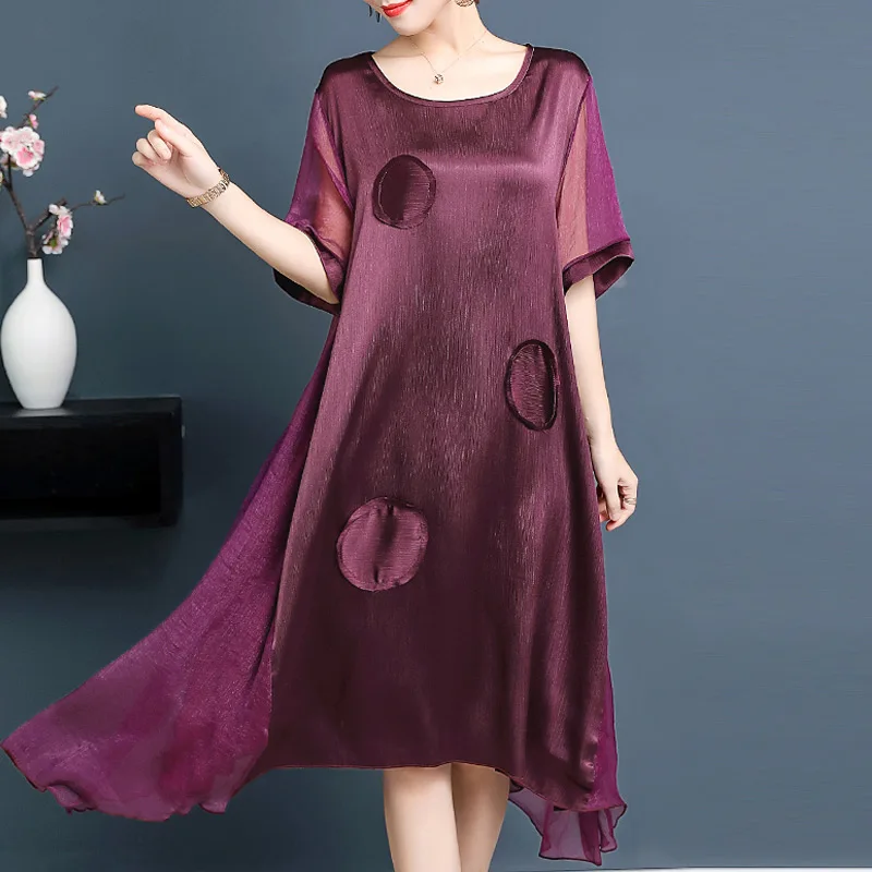 SymorHouse новое летнее элегантное темпераментное шелковое красное платье для женщин