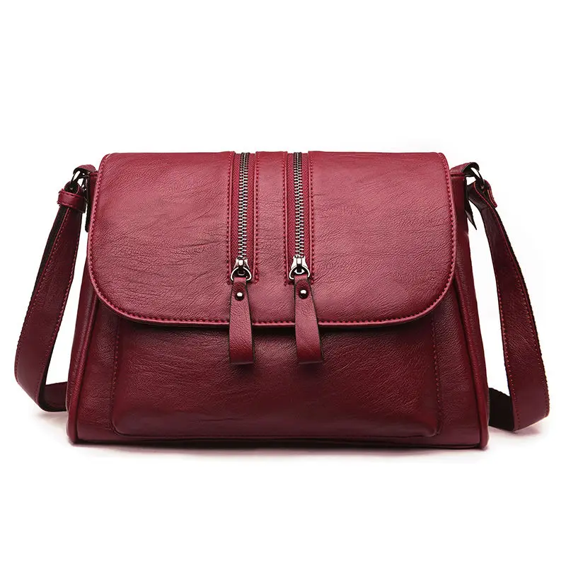 

2020 Fashion Soft Leather Women Square Bags Tassel Messenger Bag High Quality Female Shoulder Bag Simple Crossbody Bag Satchels