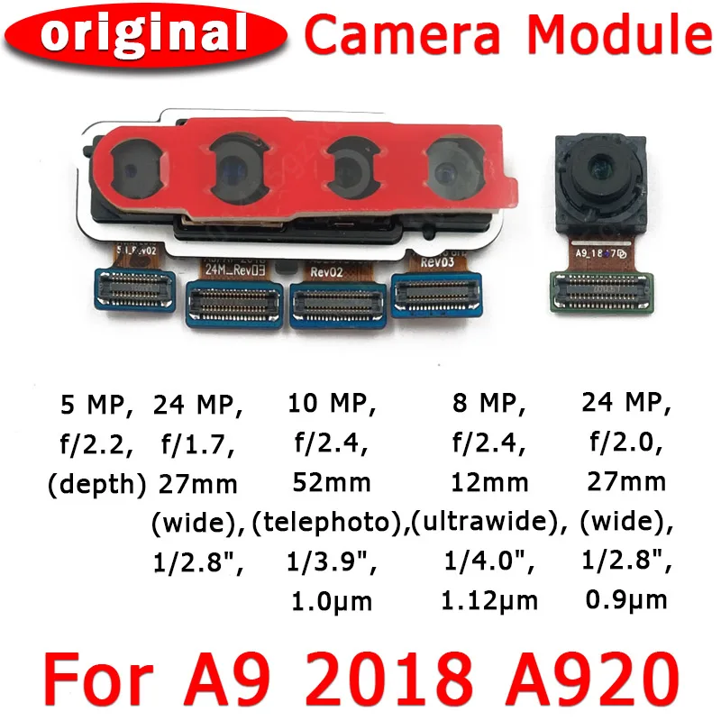 Оригинальная фронтальная и задняя камера для Samsung Galaxy A9 2018 A920 основной