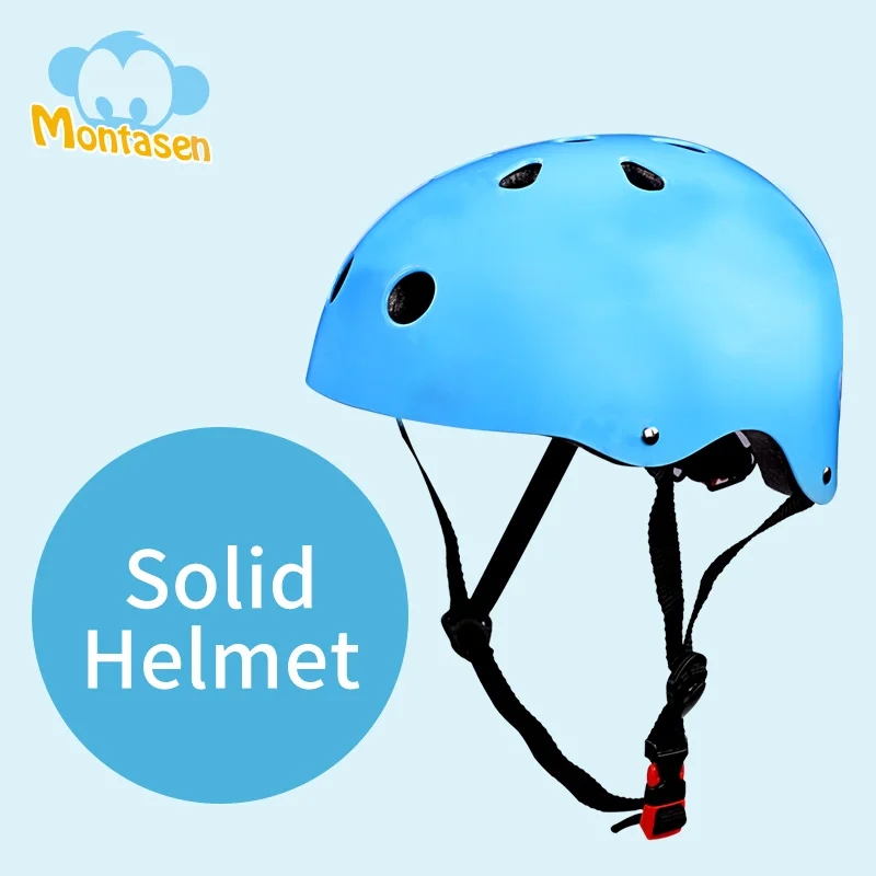 Детский велосипедный шлем MONTASEN защитный для мальчиков и девочек Одноцветный
