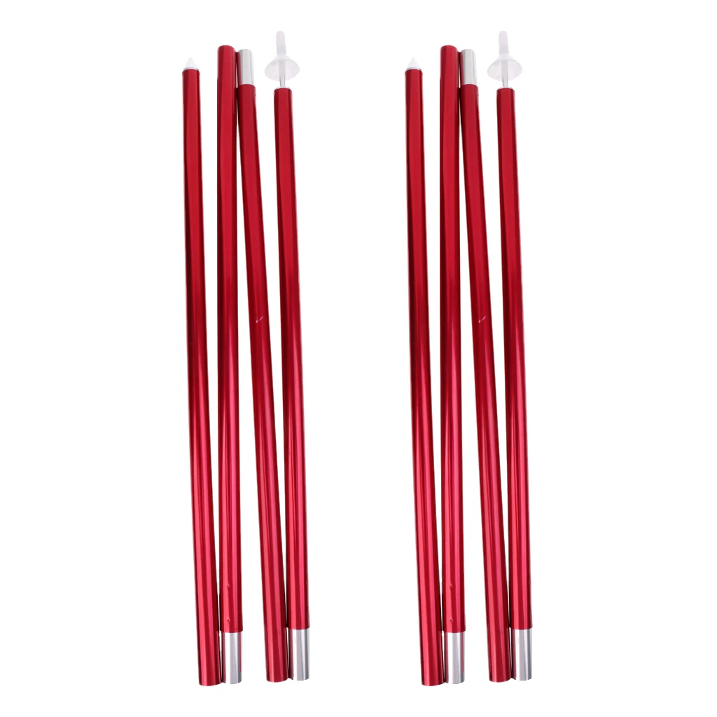 

2pcs 2m Folding Pointed Bottom Aluminum Alloy Tent Canopy Tarp Poles Rods