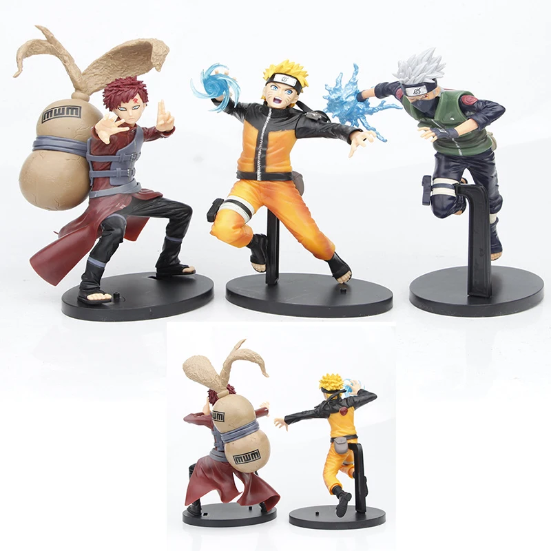 

NARUTO Uzumaki Naruto Hatake Kakashi Gaara Battle form figure model desk decoration decoration children's collection toy gift