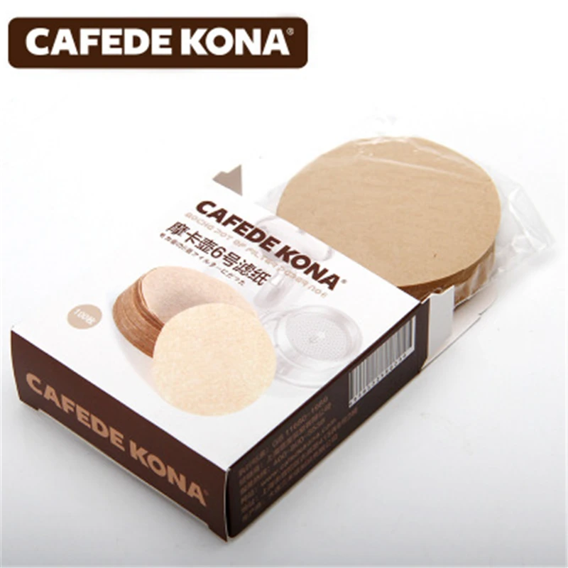 CAFEDE KONA 100 шт. кофейный фильтр фотобумага для фотофильтров цветочный горшок № 6