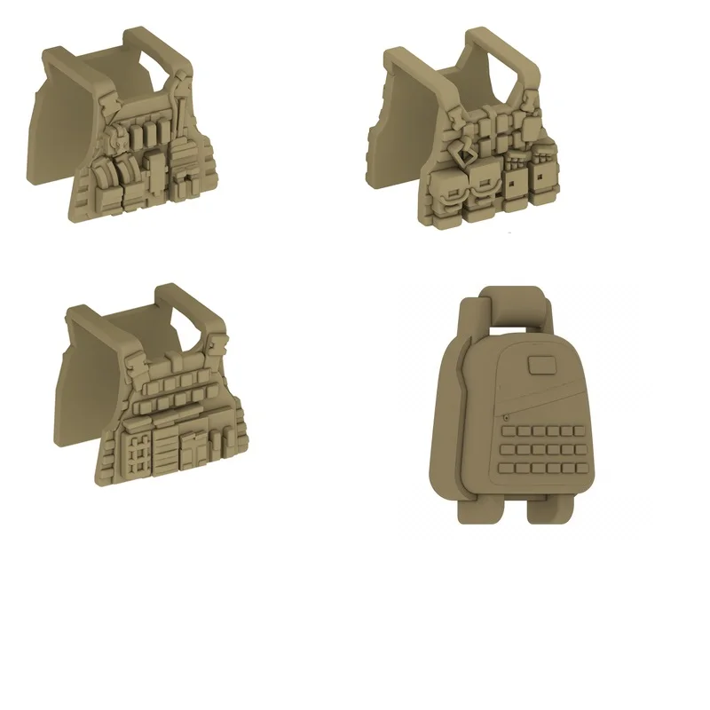

10PCS Police Tactical Vest SWAT Special Forces MOC Military Weapons City Parts Figures Accessories Building Block Brick Mini Toy