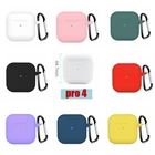 TWS-наушники Pro 4 mini PRO 5 для беспроводных Bluetooth-наушников inpods mini 4, простой однотонный силиконовый чехол для наушниковmini Pro 4, чехол