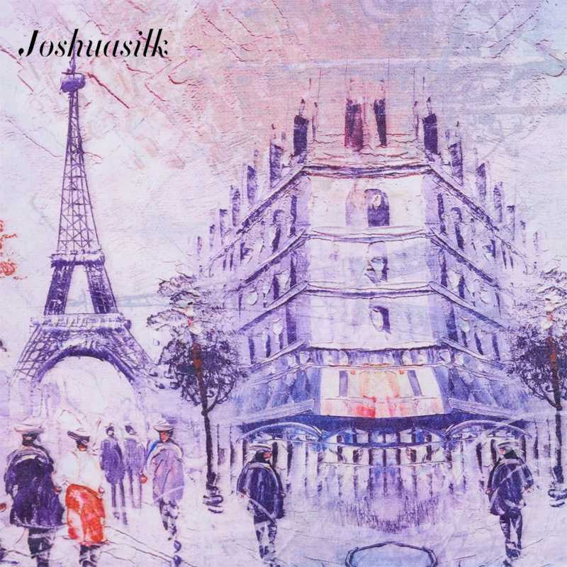 Женский шарф из смесового хлопка Joshuasilk длинный двусторонний с принтом в виде