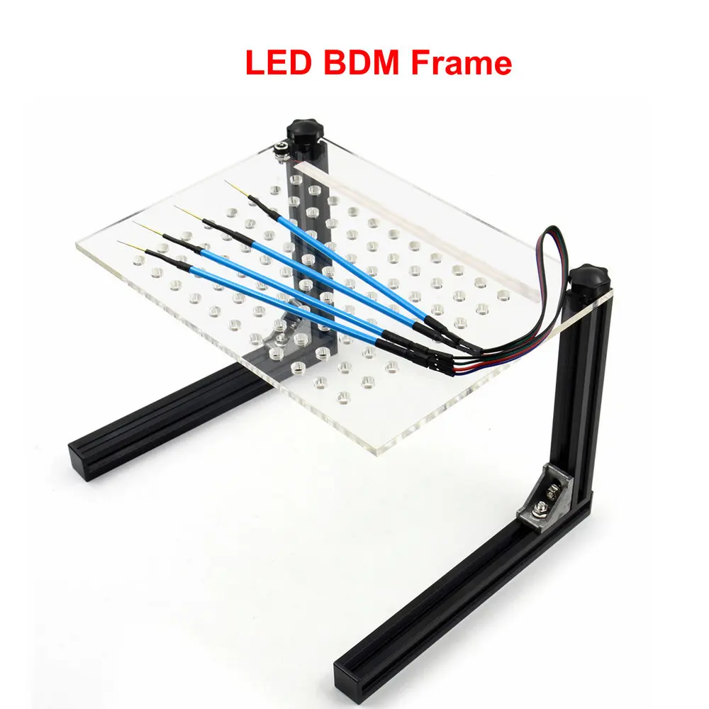 LED Frame Онлайн ЕС красный Kess V5.017 V2.47 OBD2 менеджер Тюнинг Комплект KTAG V2.25 V7.020 4 светодиодный Kess V2 5,017 BDM Рамка ECU программист - Цвет: LED Frame