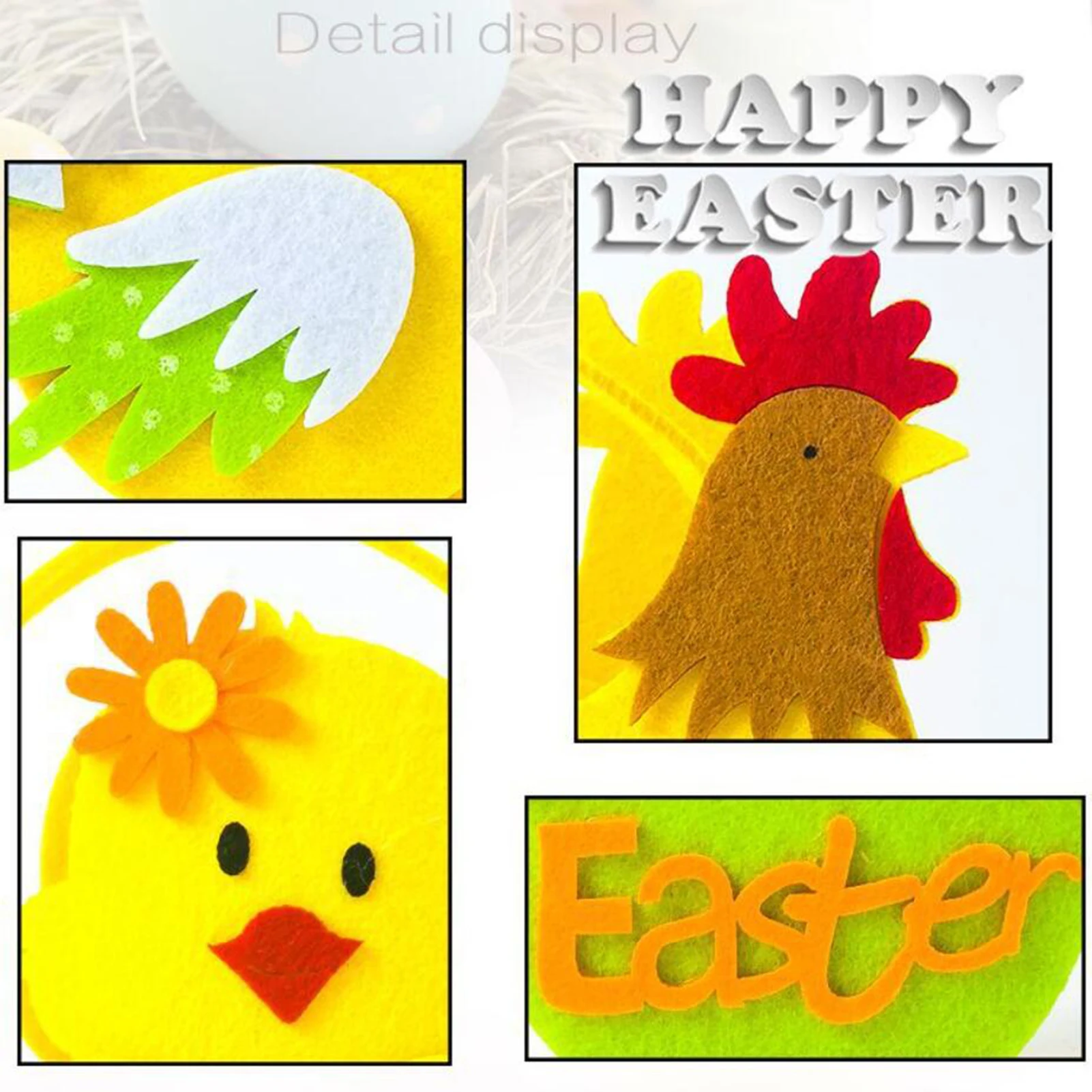 

Easter Egg Basket Bunny Candy Storage Bucket Bag Gift For Kids Cute Chick Decoration Candy Tote Bag For Place Gifts Candies Toys
