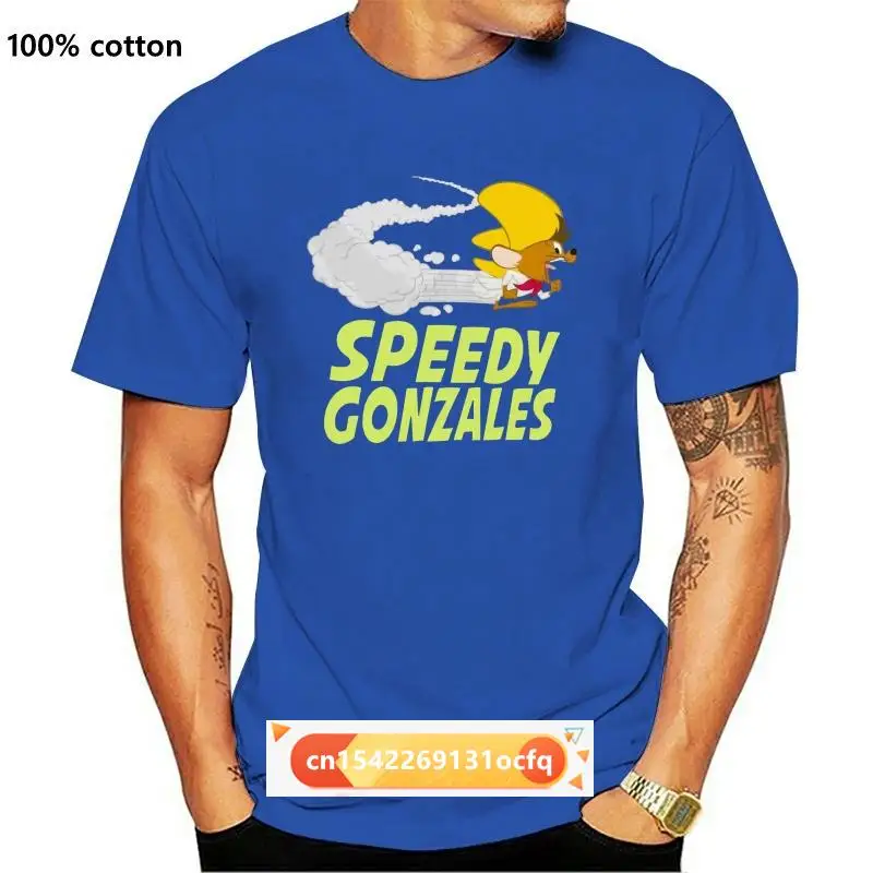 

New Speedy Gonzales Old School Cartoon Mens Black T-Shirt Size S to 5XL