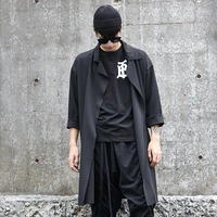 mens 2021 new urban youth fashion mens overcoat hong kong style mens medium long simple large size windbreaker