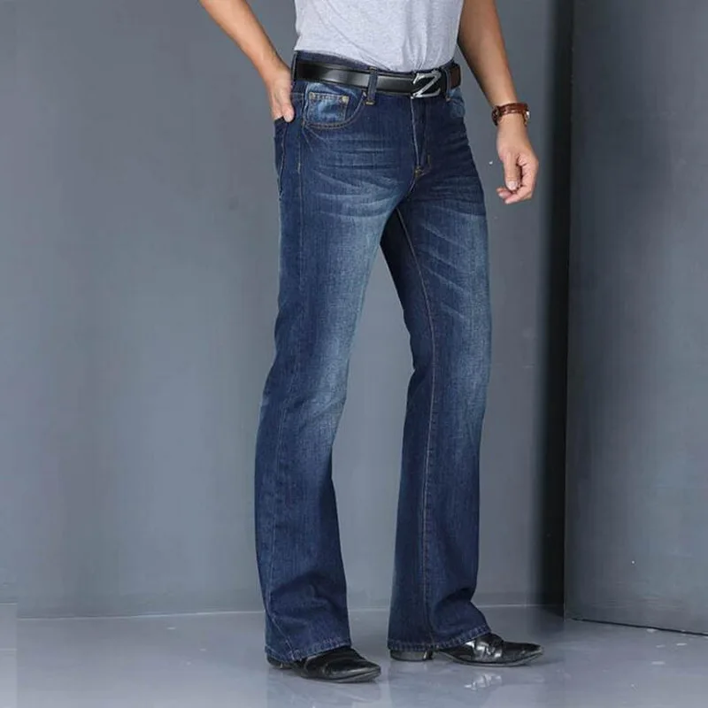 Men Jeans Big Flared Jeans Boot Cut Leg Flared Loose High Waist Designer Classic Denim Pants Loose Big Feet Jeans