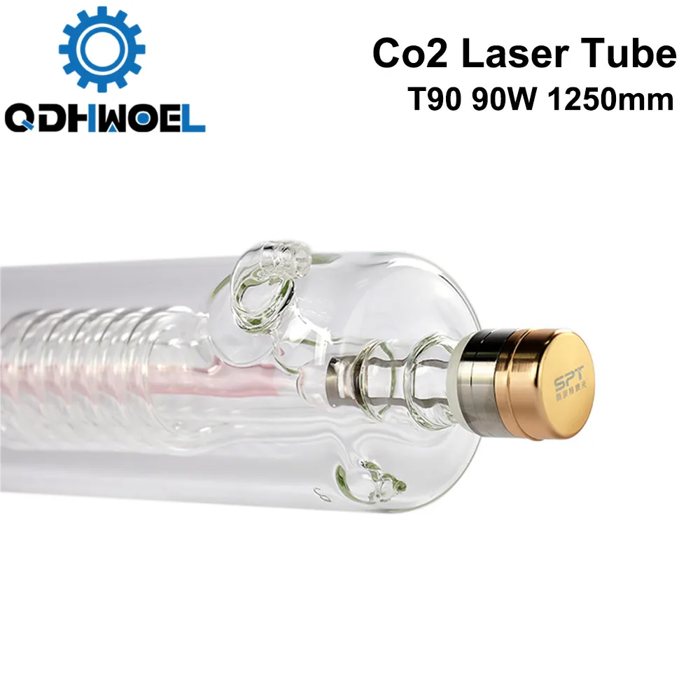 QDHWOEL T90 Co2 лазерная трубка мощность 90 вт длина 1250 мм диаметр. 80 для лазерной лампы