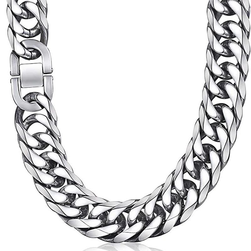 

Necklace men stainless steel long necklace hip hop cuban link men necklace chain jewelry on the neck Male accessories wholesale