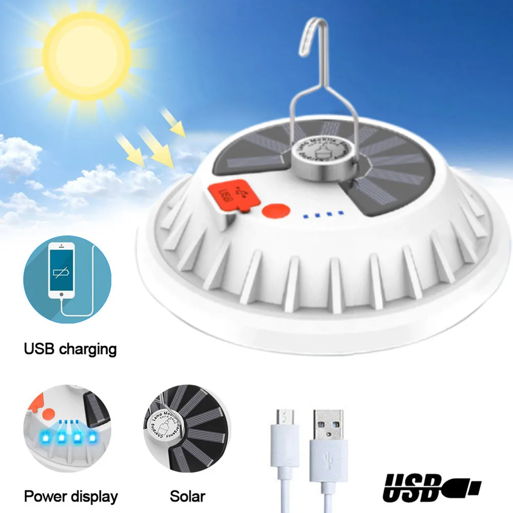 

USB LED Rechargeable Outdoor Camping Tent Light Lantern Hiking Ultra Bright Lamp