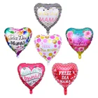 10 шт 18-дюймовые воздушные шары из фольги с принтом испанской матери, День матери, сердце, форма I Love You Mama, воздушный шар для дня рождения, декоративный шар Globos