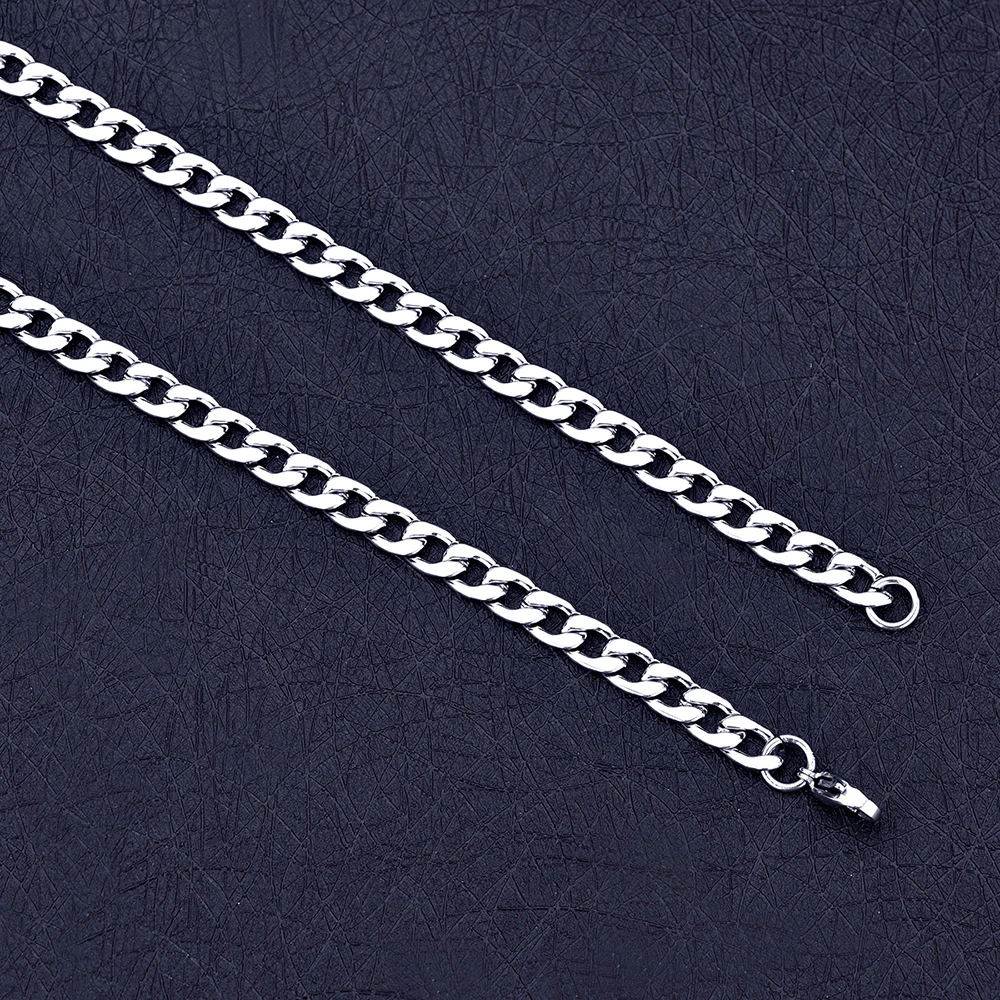 

Stainless Steel Chain Necklace Fashion Jewelry For Men and Women 316L Steel Link Necklace Width 4MM Length 20/22/24 / 28inches