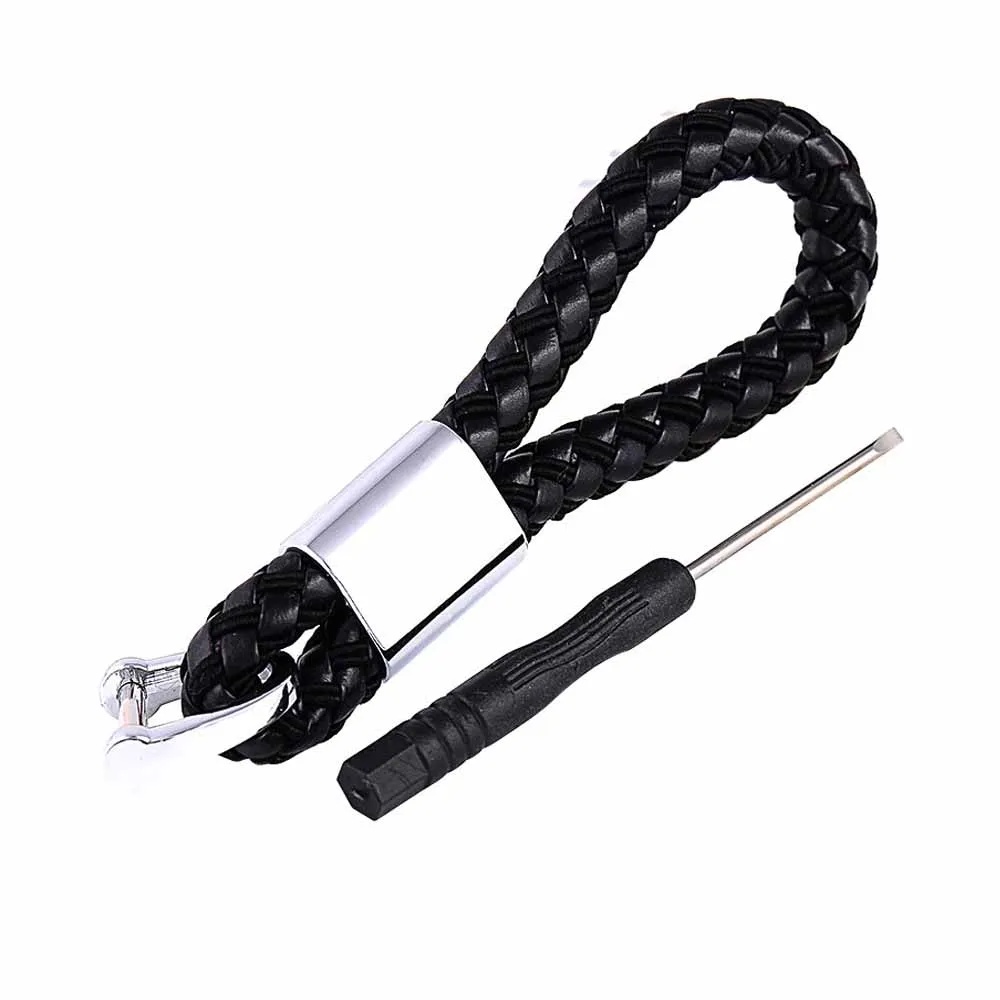 DSYCAR 1 набор ручной работы кожаный шнур плетеный брелок подвеска для