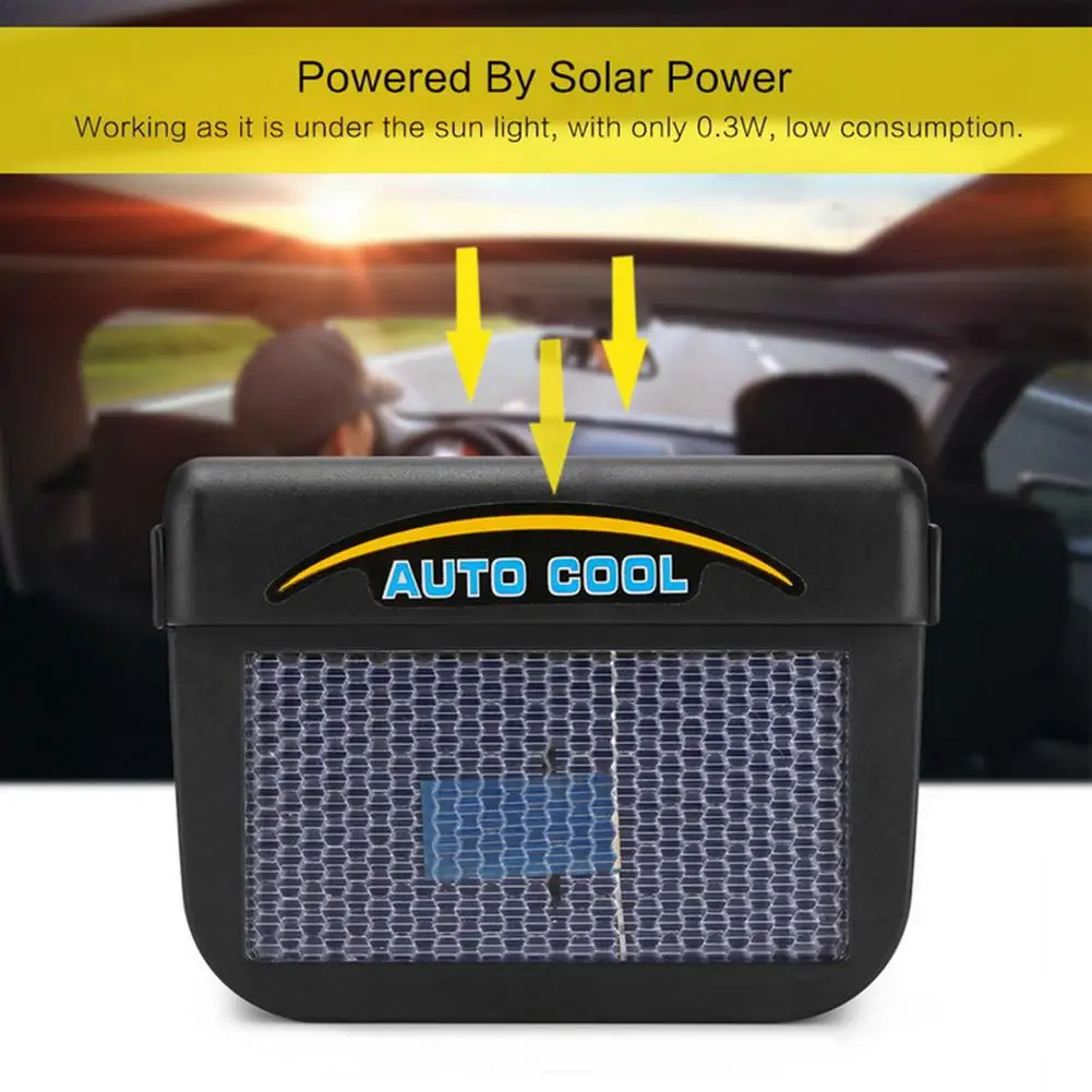Car Solar Powered Fan Automotive Exhaust Heat Cooling Ventilators Solar Panels Exhaust Fans Car Fan Heat Car Electronics
