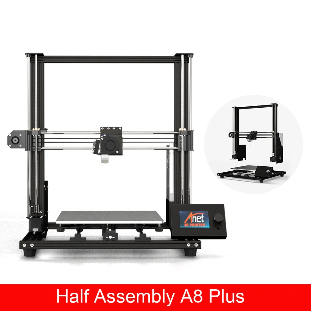 Half DIY 3D Printers Anet A8 Plus Impresora 3d принтер большого размера принтеры Reprap i3 Imprimante 3D DIY комплект с нитью подарок sd-карта - Цвет: Half DIY 3D Printers