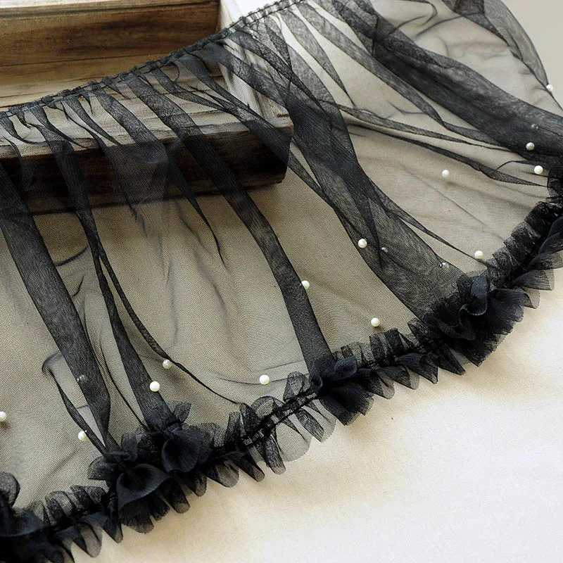 35 см x 100 плиссированная сетка бисер складки кружева пряжа ручной работы DIY юбка