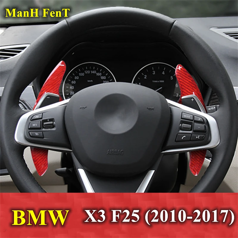 

For 2010-2017 BMW X3 F25 Car Steering Wheel Shift Paddle Shifter Extension Forged Carbon Fiber