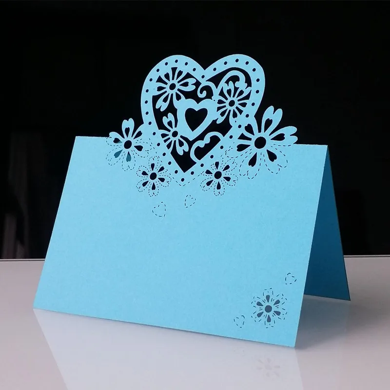 

100pcs three-dimensional heart-shaped hollow seat card name love sign in table wedding table card wedding decoration 6ZDZ821