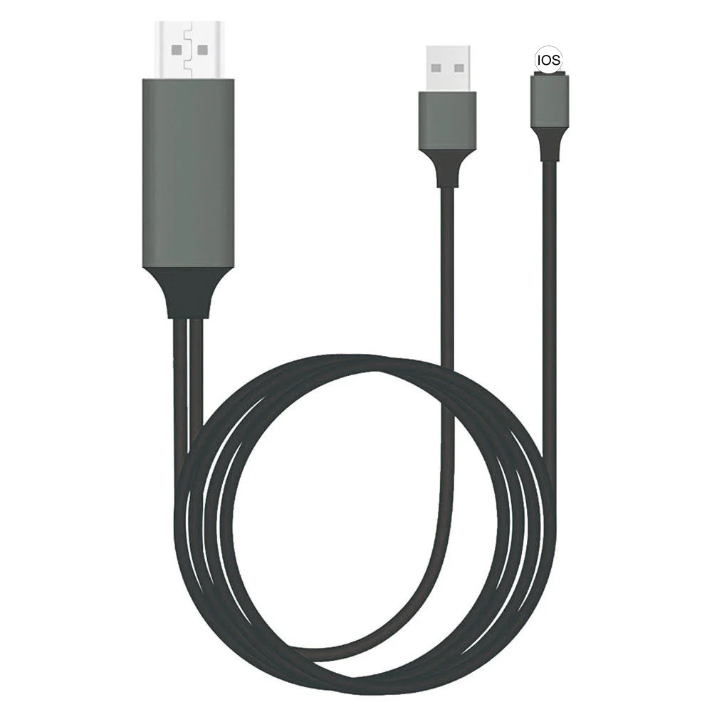 1080P HDTV кабель 8 Pin к HDMI совместимый цифровой AV адаптер с USB кабелем преобразователя