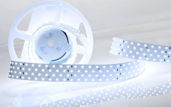 Светодиодная лента RT 2-2500 24V Cool 8K 4x2 (2835 700 LED LUX) ( 30 Вт/м IP20). Упаковка 2 5 м | Освещение