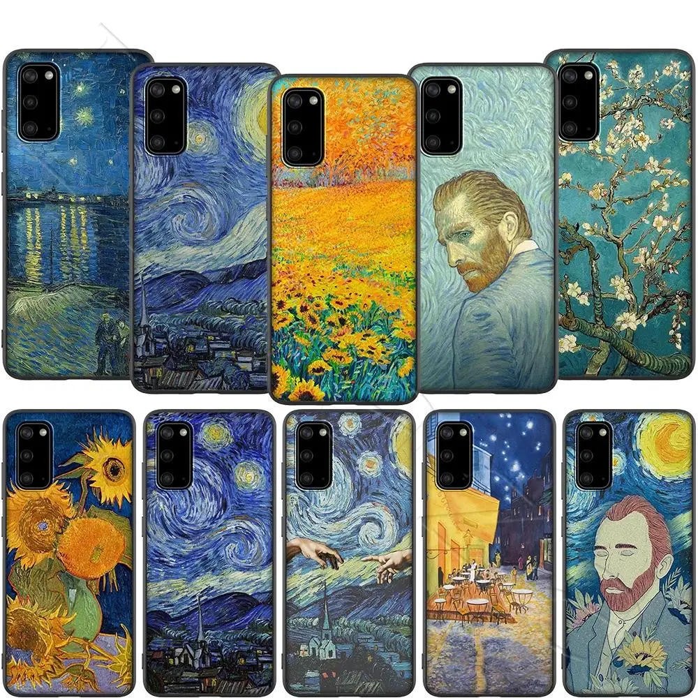 Тонкий Ван Гог Звездная ночь чехол для Samsung Galaxy Note 10 S6 S7 S8 S9 S10 S10e S20 ультра A71 A51 A81 A91