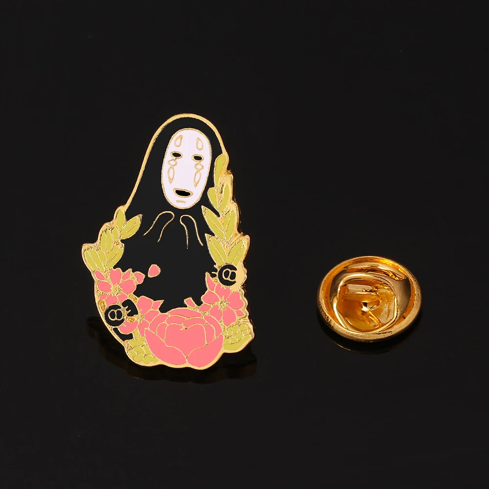 Мужская брошь с изображением Человека без лица эмалированная Miyazaki Hayao Japan