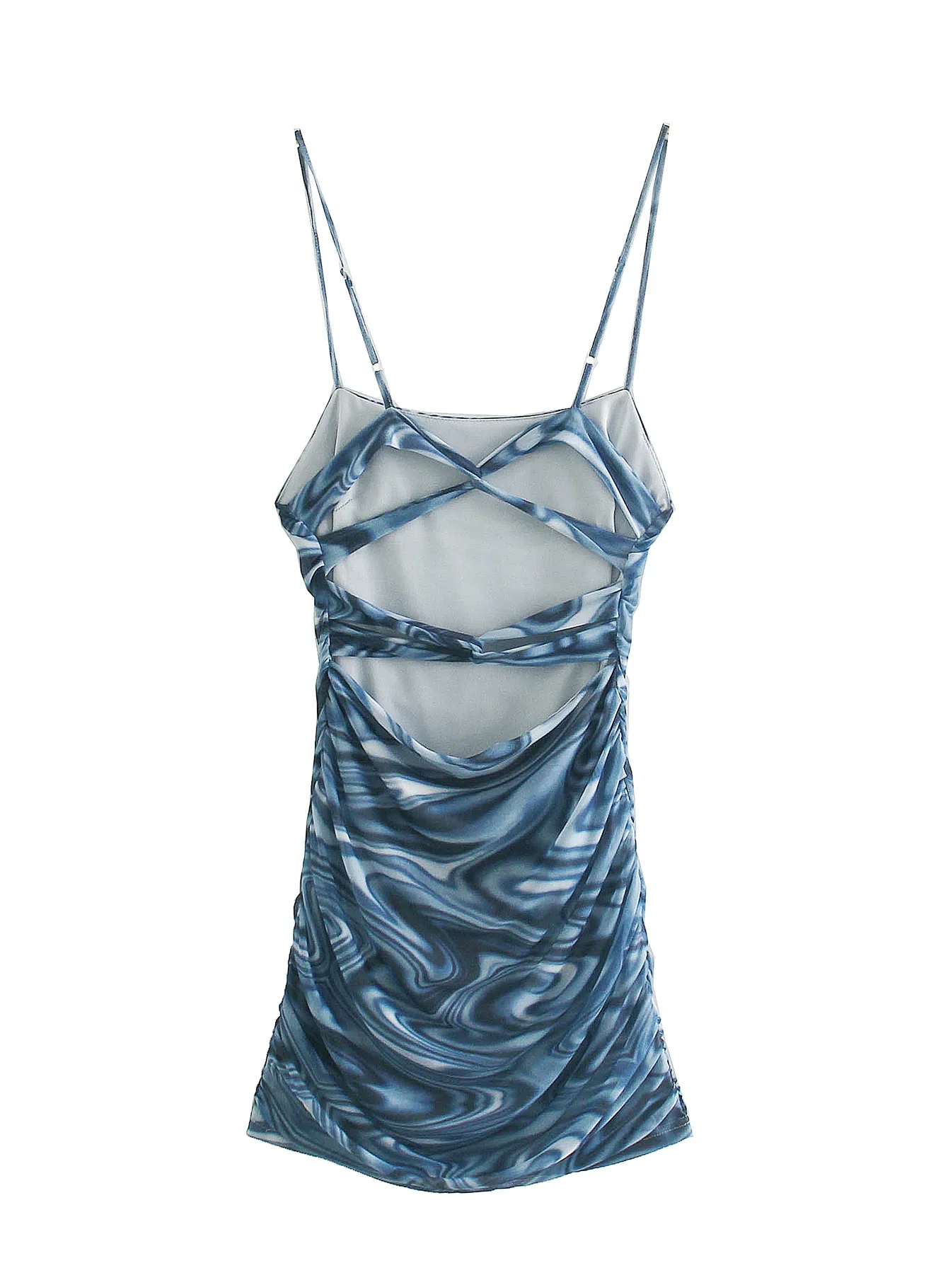 

JCKILIG 2021 With Full Halter Skirt And Leaky Back Print Skirt With Hips Skirt R8283