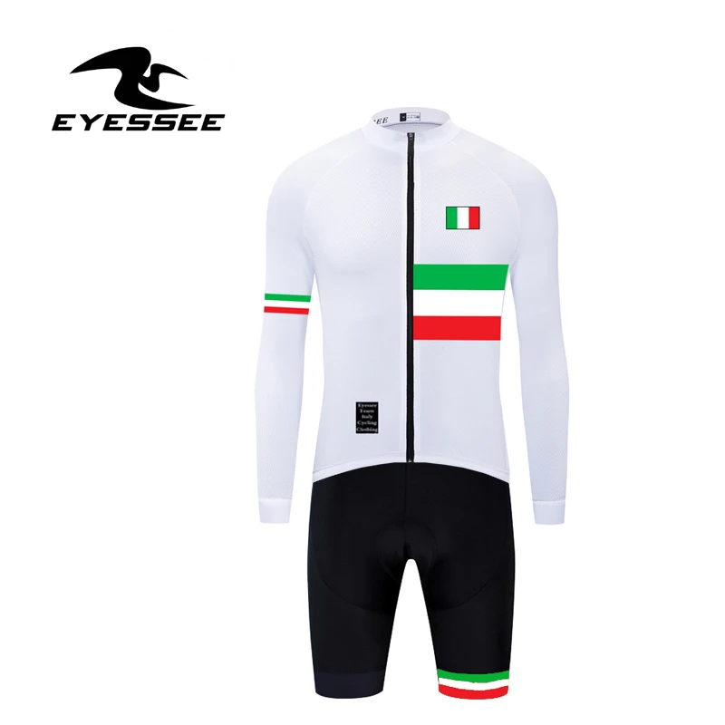 Длинный рукав велокостюм Ropa Ciclismo Велоспорт Спортивная Триатлон Одежда eyessee Триатлон режим Италия велосипедная одежда