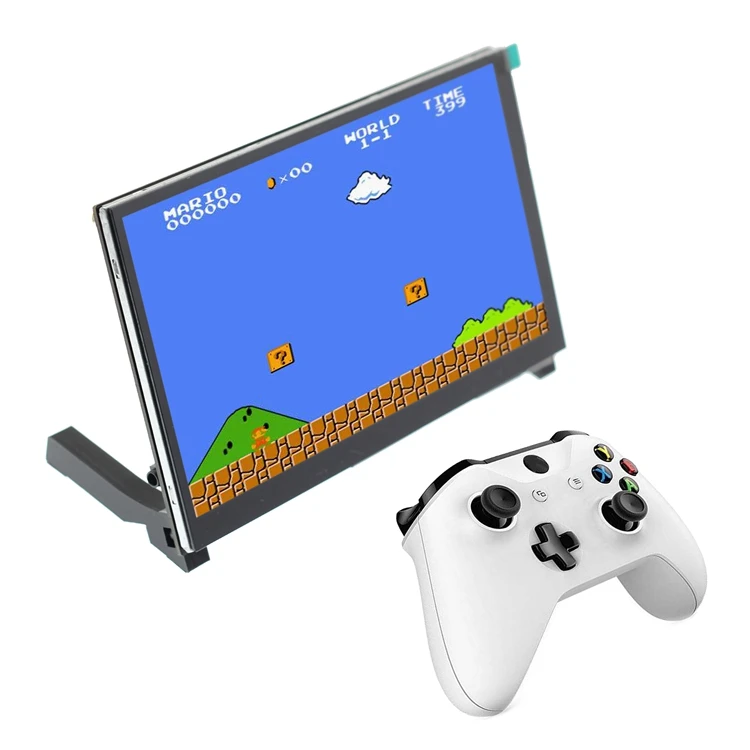 

7 inch 1024x600 LCD D display with bracket-h Full viewing angle panel at 178 degrees for raspberry PI 3B + 4B