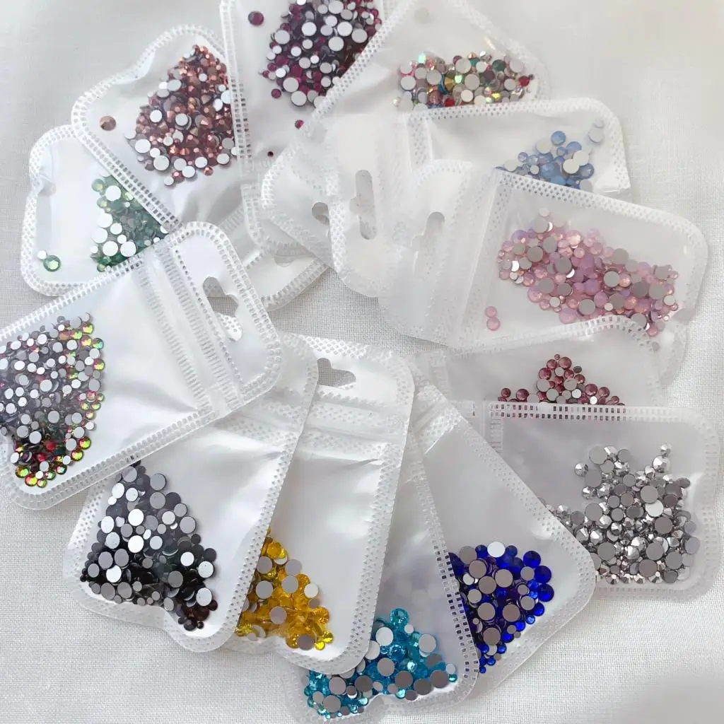 300 шт. разноцветные стразы для дизайна ногтей с голубым/зеленым/розовым/белым