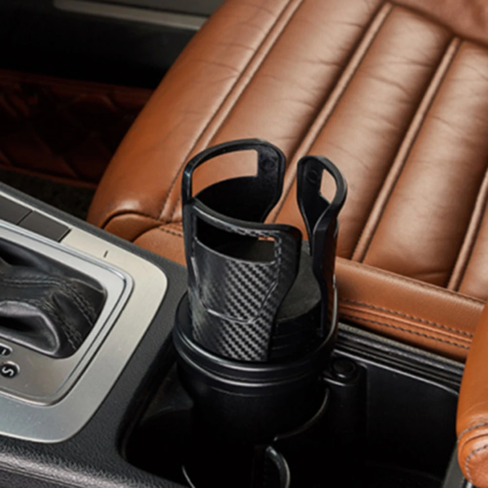 

Center Car Dual Cup Holder Console Rubber 1pcs Drink Look Multifunctional