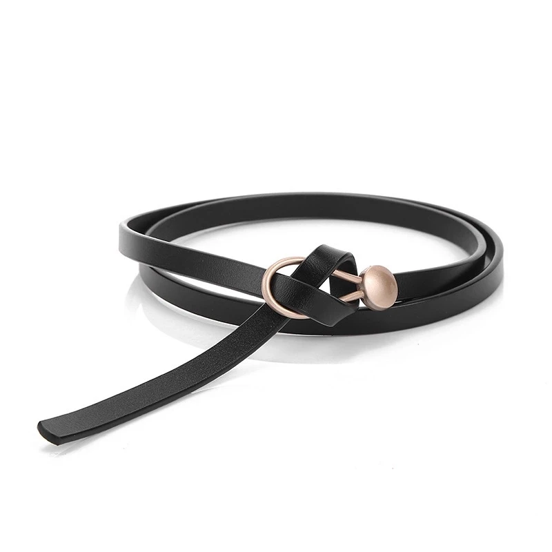 

2020 new Women Belt fashion personality jeans dress non-porous belts female decoration Gold metal buckle waistband