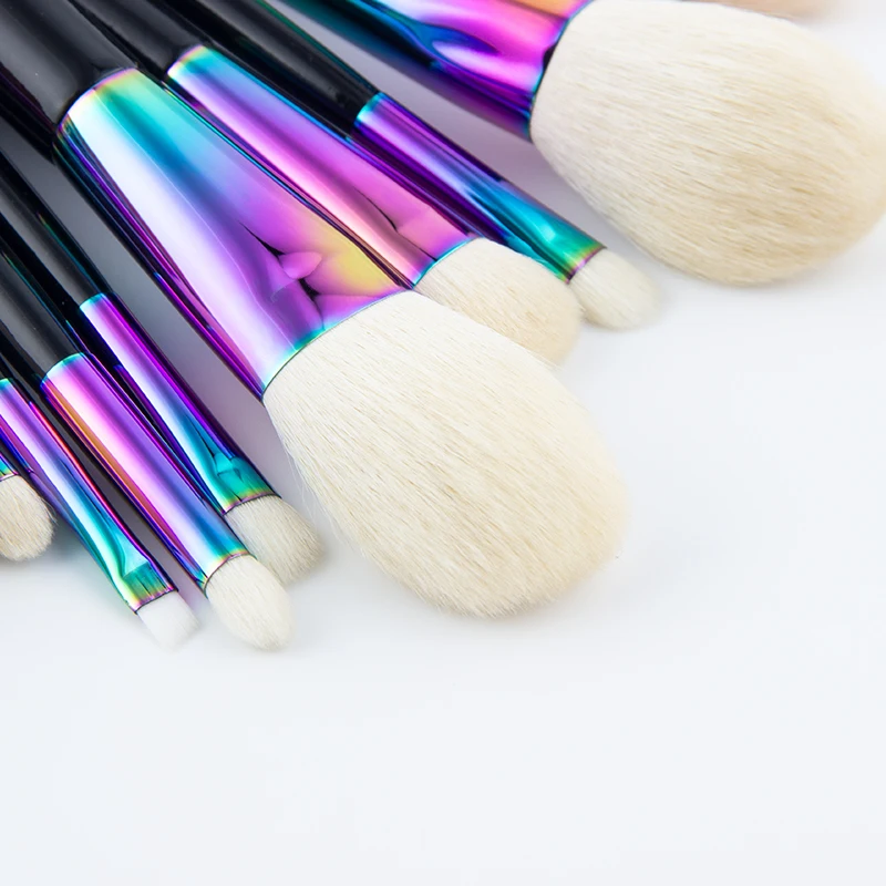 

Anmor High Quality Rainbow Makeup Brushes Set Luxurious Goat Hair 12 Pcs Make Up Brush Professional Cosmetic Tools Maquillaje