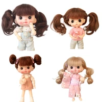 aidolla 18 bjd doll wig natural color bangs mohair curly cute hair short hair doll wig doll accessories for girls diy bjd doll