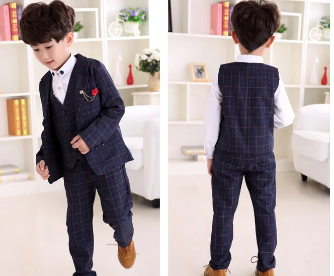 Весенне-осенние новые повседневные Костюмы для мальчиков жилеты детская одежда