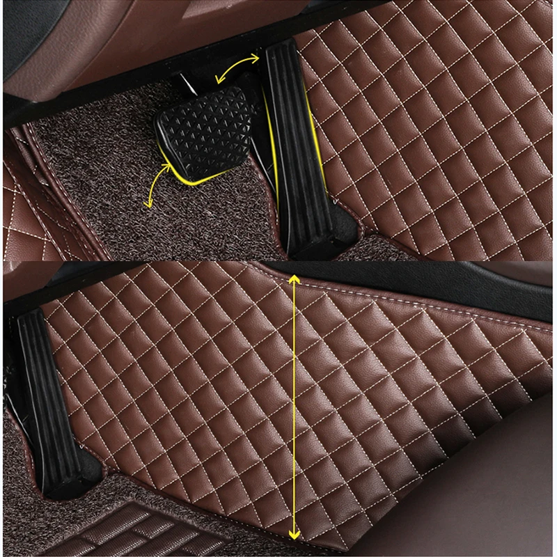 custom Double layer car floor mats for Fiat Freemont 500X Bravo Ottimo Viaggio All Models auto accessories | Автомобили и