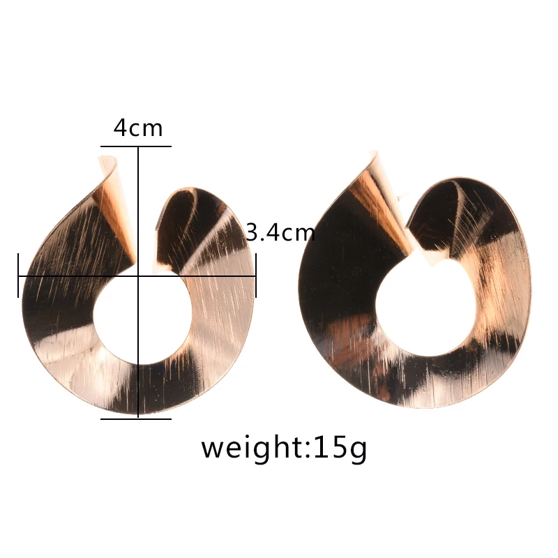 2020 геометрические массивные серьги ZA женские металлические в стиле хип хоп панк