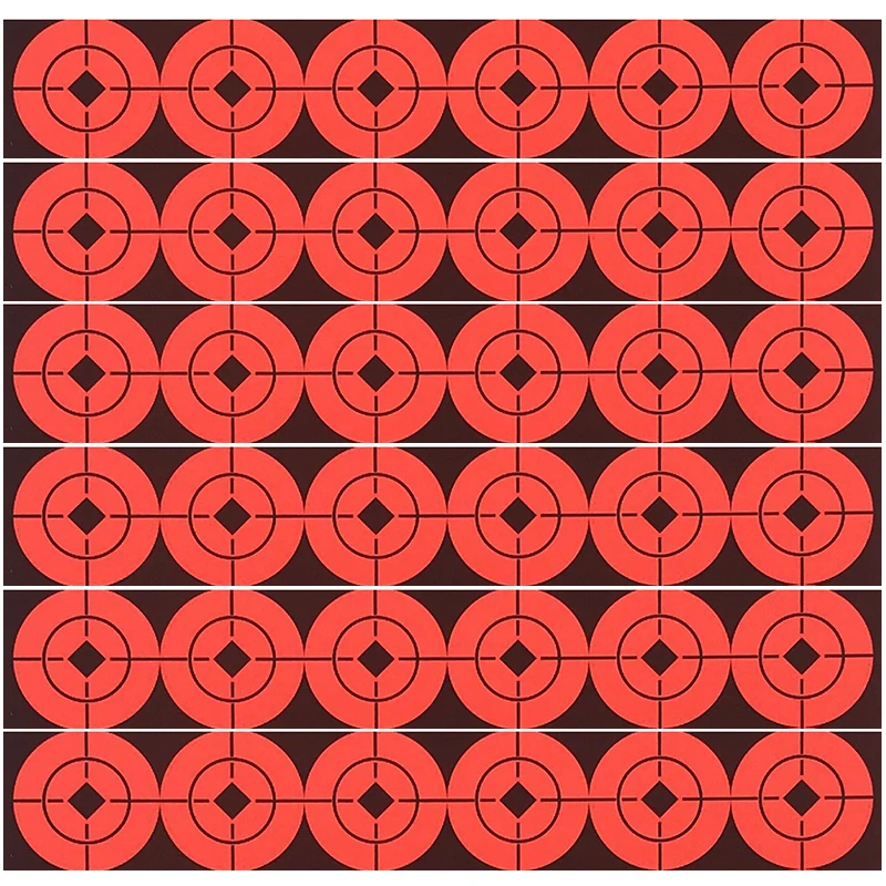 Наклейки Bullseye для стрельбы неоновые оранжевые самоклеящиеся
