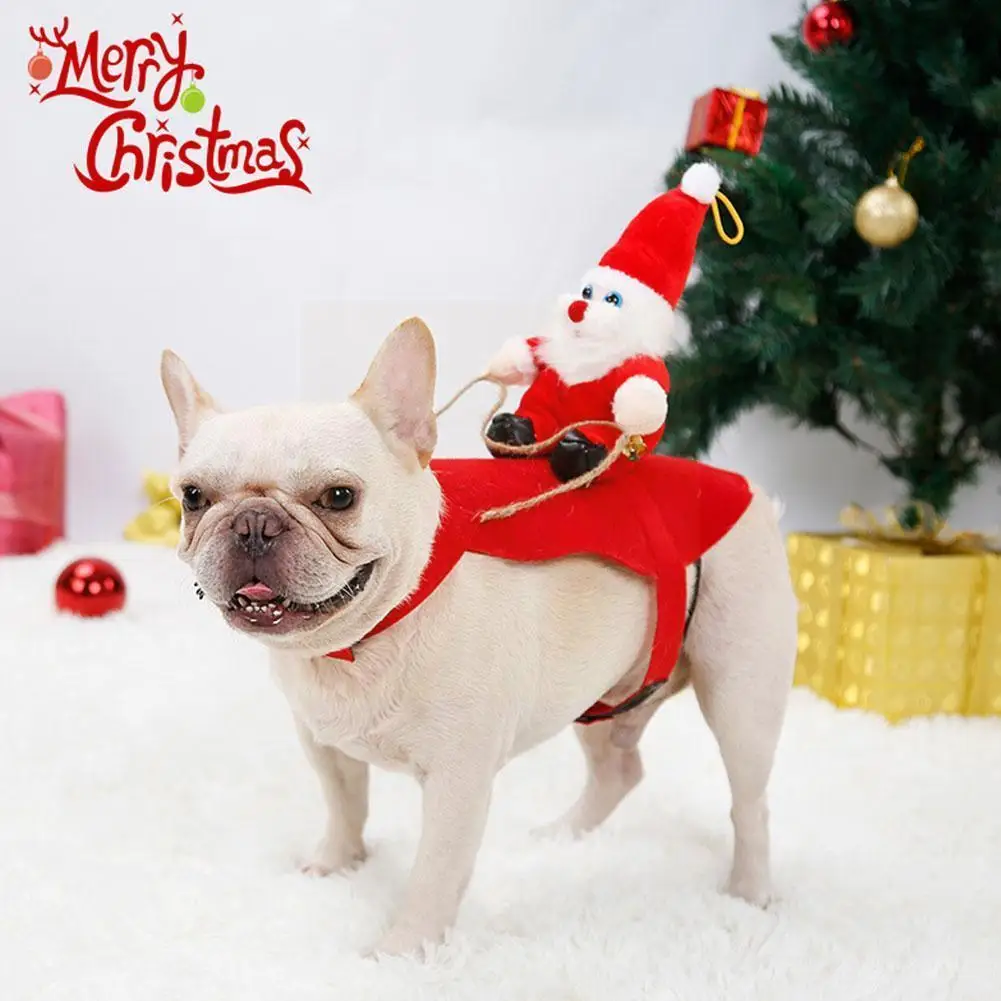 

Cute Novelty Pet Dog Cat Clothes Puppy Santa Red Funny Clothes Cat Pet Costume Party Christmas Dog Clothing Clothes Dog S7U2